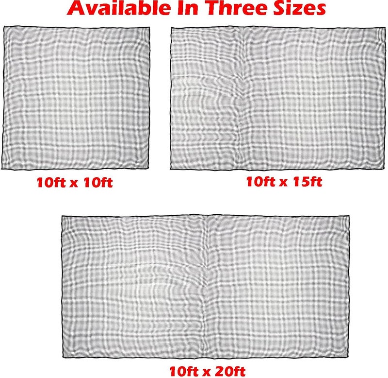 Mcage 10ft,15ft & 20ft Multi-Sports Netting in/Outdoor All Season Frequent Use Golf Hitting Practice Net with Around Finished Seam Durable Strong 150 LB Tested Nylon Mesh Net 1-Inch Mesh Holes - Image 2